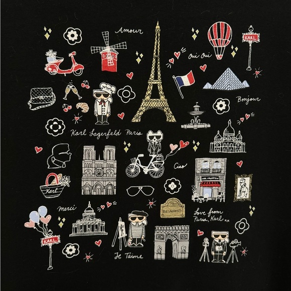 Karl Lagerfeld Paris Women’s Tee Shirt Dress Black size Small - Picture 2 of 5